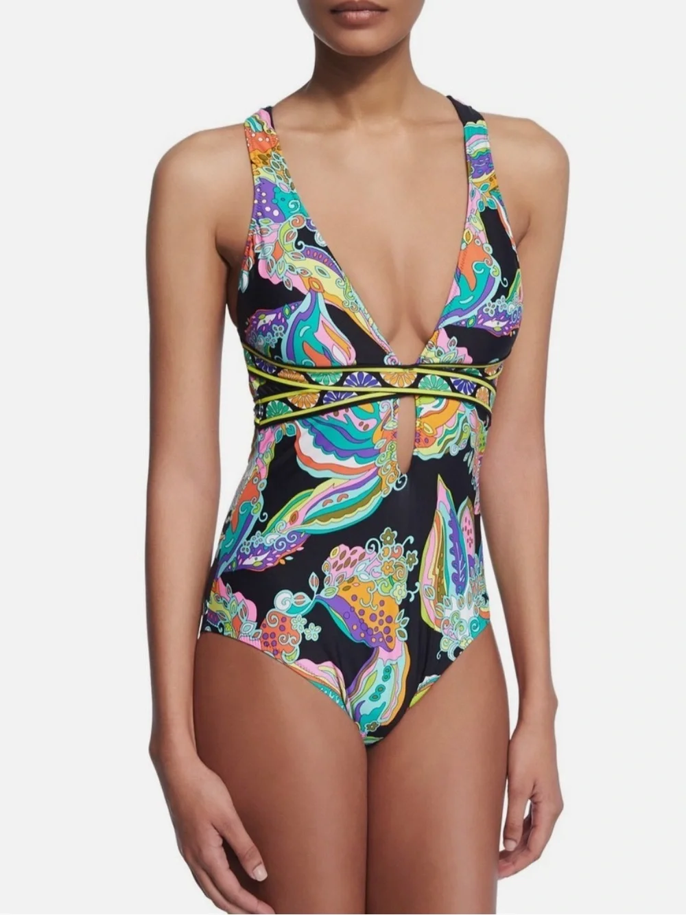 Trina Turk Sea Garden Floral-Print One-Piece Swimsuit 4
